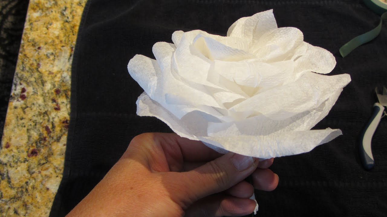 Make A Paper Rose Out Of A Napkin Tutorial Great Wedding Decorations