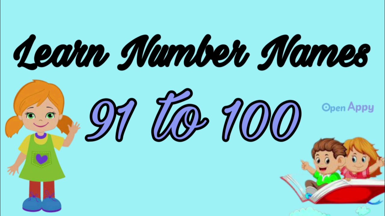 Number Names 91 to 100 I Learn Number Names for Kids I Number Names ...