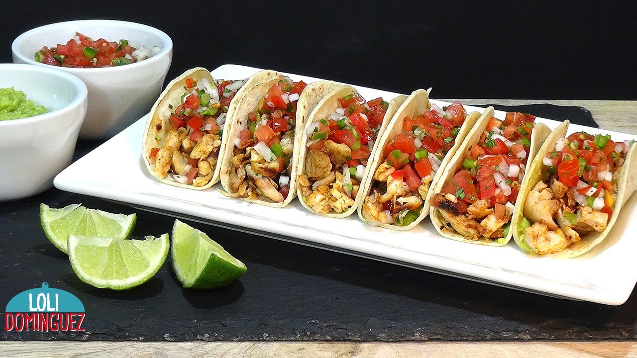 TACOS DE POLLO FÁCILES. Loli Domínguez - Recetas paso a paso. Tutorial.  Recetas fáciles - YouTube