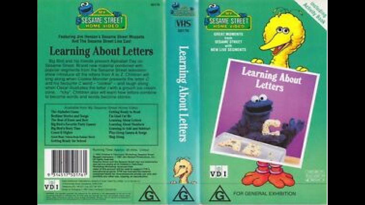 My Sesame Street Home Video Learning About Letters Australian VHS - YouTube