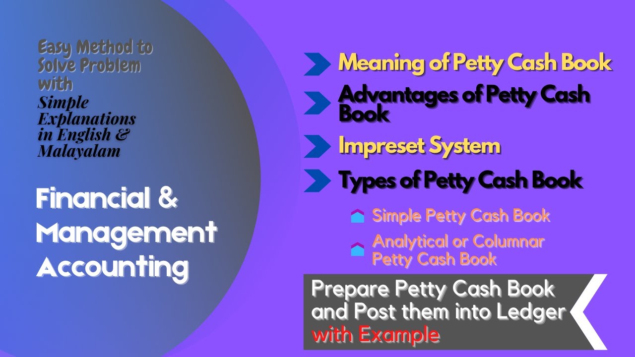 Meaning of Petty Cash Book, Advantages, Impreset System, Types,Prepare ...