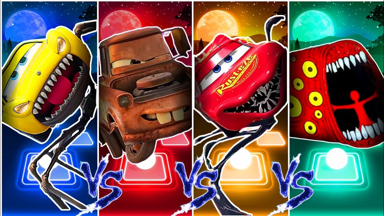 Car Eater 🆚 Cars 3 Mater 🆚 Lighting McQueen Eater 🆚 Train Eater | Tiles ...