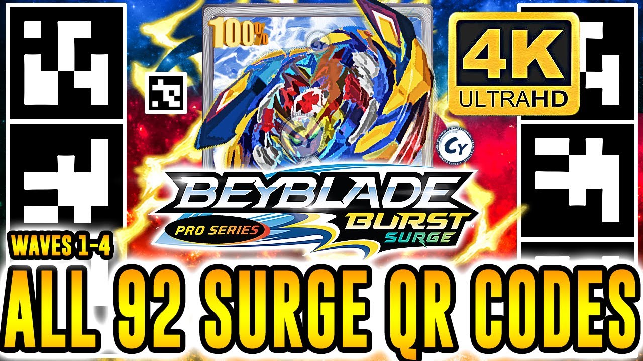 ALL 92 BEYBLADE BURST SURGE PRO SERIES QR CODES IN 4K - QR Code de ...