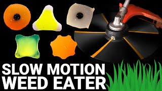 Which Shape CUTS BEST? (Weed Eater Line at 100,000 Frames Per Second) - Smarter Every Day 238