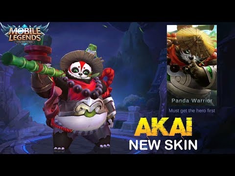 AKAI NEW SKIN 'PANDA WARRIOR' First Look - Mobile Legends Patch 2.12 ...