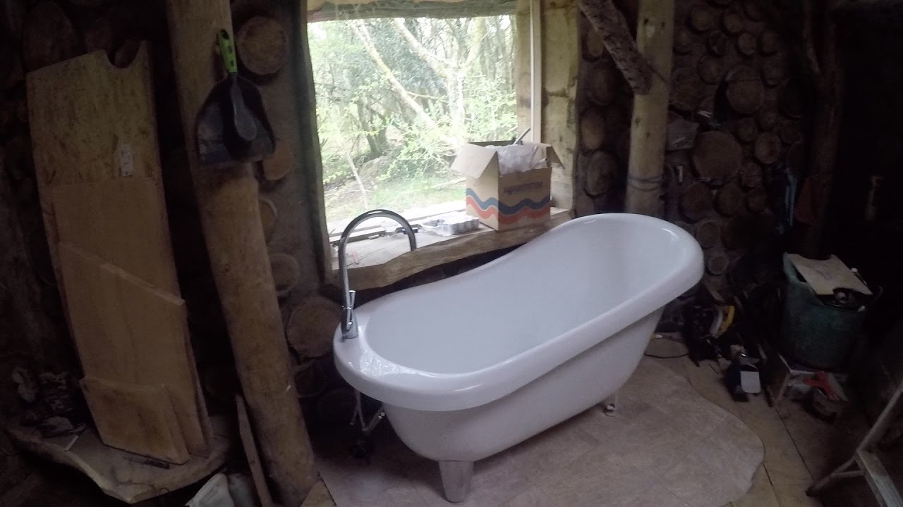 Off Grid Roundhouse Build Part 39 Installing The Bath YouTube