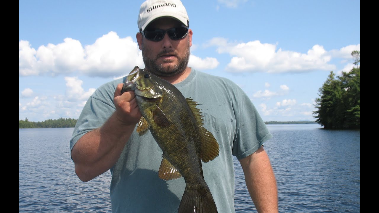 Smallmouth Bass Fishing on Indian Pond - Maine - YouTube