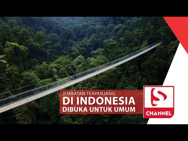 JEMBATAN GANTUNG TERPANJANG DI INDONESIA DIBUKA UNTUK UMUM