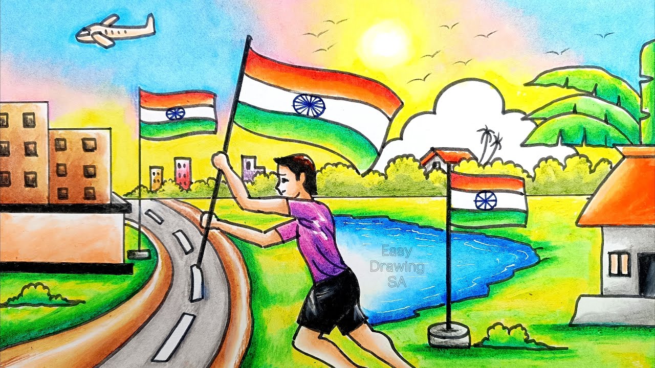 republic Day poster drawing easy/republic Day chart making/republic Day ...