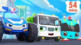 who threw the trash around police car garbage truck monster truck kids songs babybus