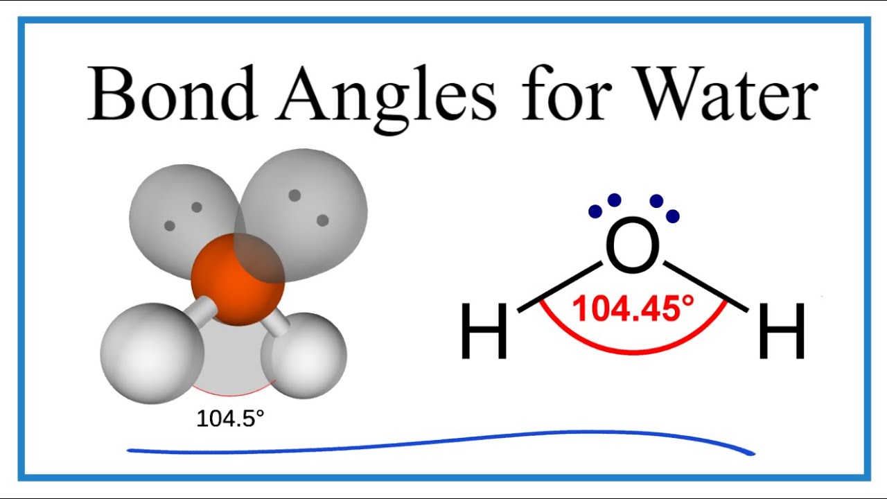 Bond Angles For H2O (Ideal And Actual)