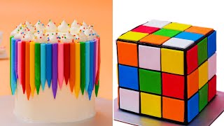 SATISFYING Rainbow Cake Decorating Ideas | Colorful Rainbow Cake Designs & more