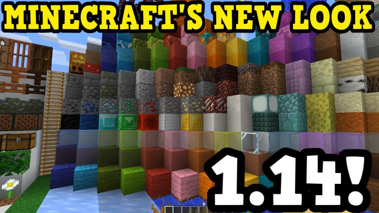 Minecraft 1 14 Preview All New Textures In One Place Youtube