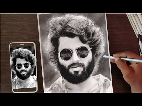 How to draw Vijay Deverakonda -ARJUN REDDY - with Charcoal pencil ...