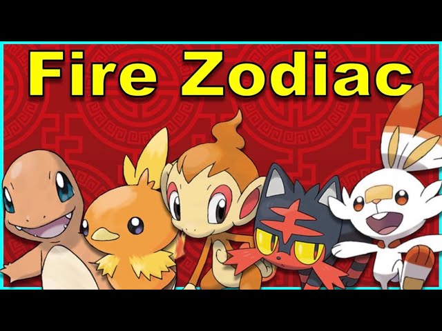 Pokemon Fire Starters Zodiac