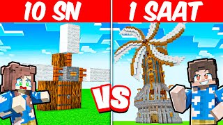 Minecraft 10 Sn Vs 1 Saat Yapi Kapişmasini Trolledi̇m 