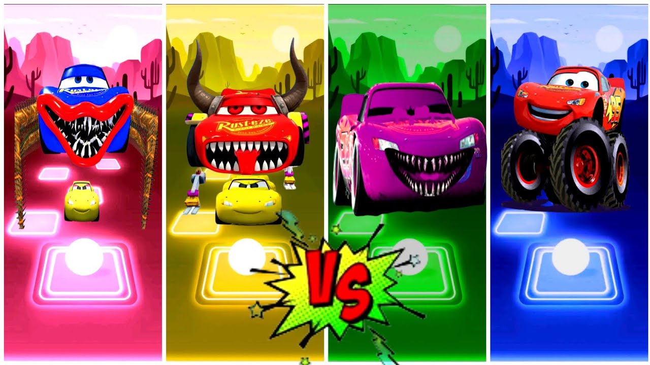 McQueen Monster Car 🆚 McQueen Blue Eater 🆚 McQueen Red Eater 🆚 McQueen ...