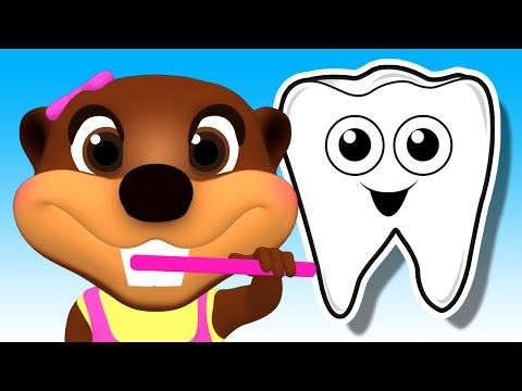 Tooth Brush Color Game | Brush Your Teeth Song | Learn Colours & Good Habits With Busy Beavers