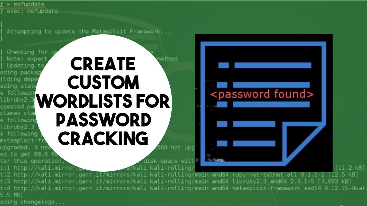 HOW TO CREATE CUSTOM WORDLISTS FOR PASSWORD CRACKING - YouTube