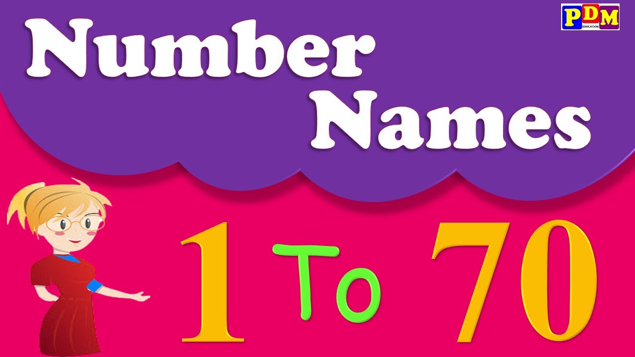 Number Names 1 to 70 | Number Name 1-70 | Number with spelling ...