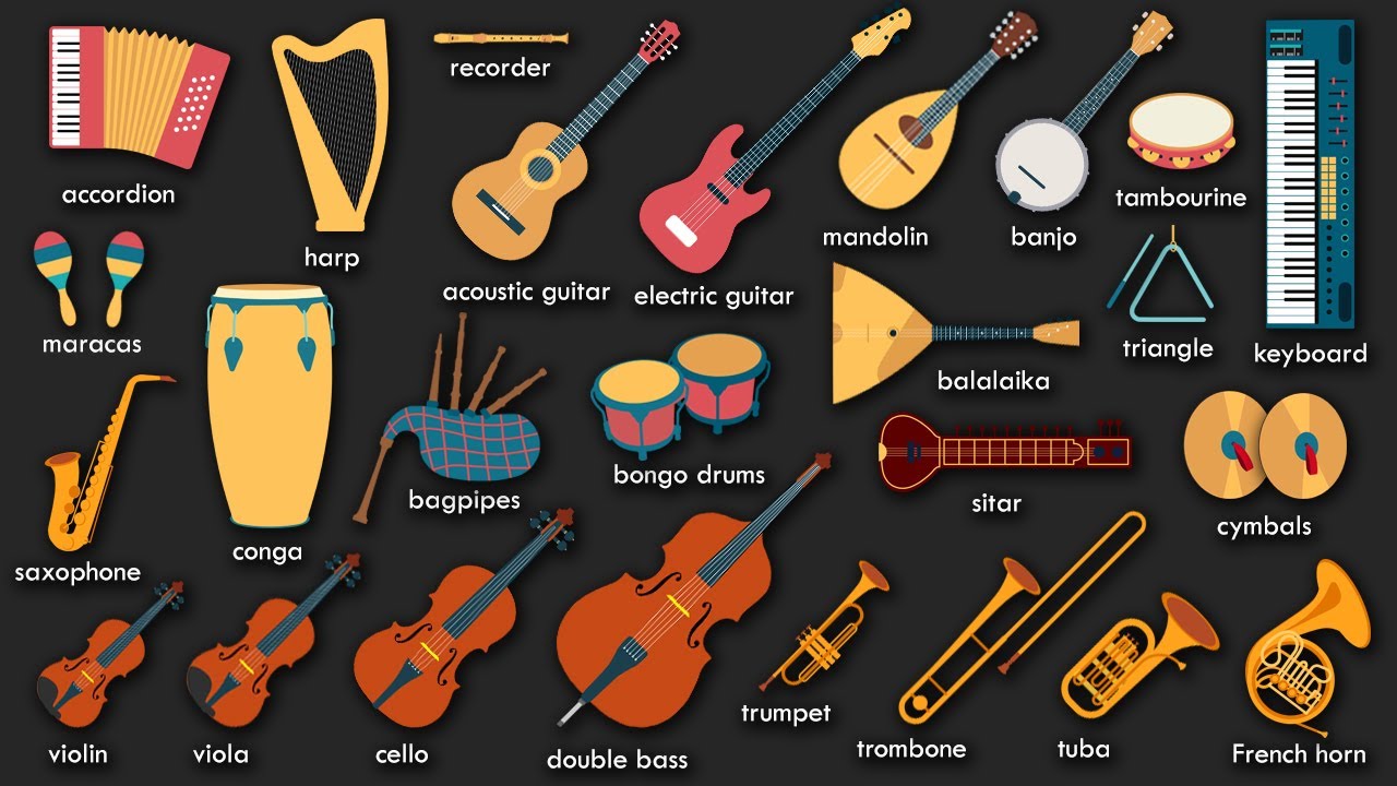 Musical Instrument Flashcards Printable Kids' Music Games