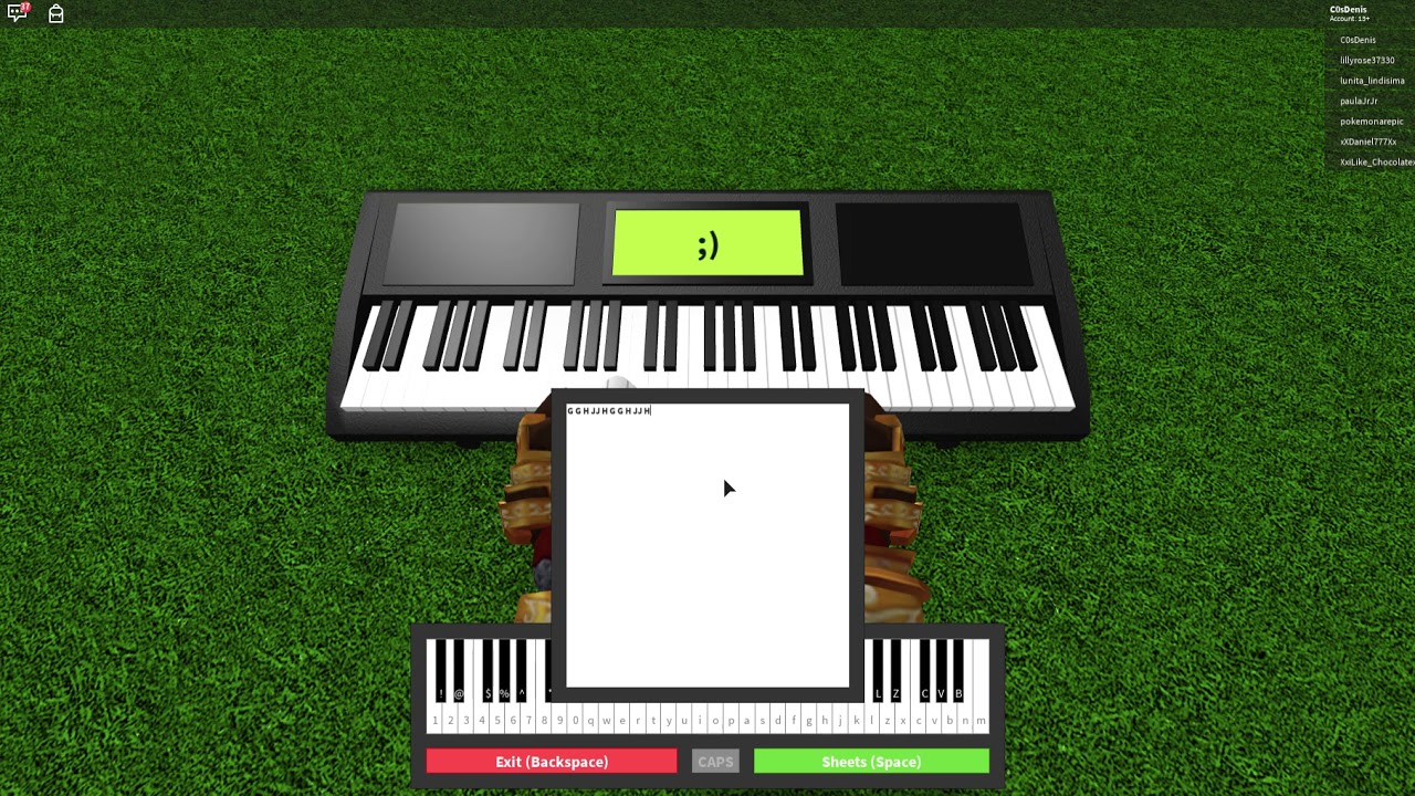 How to sing the Default Dance song (Roblox Piano Keyboard) - YouTube