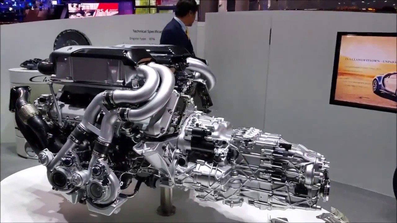 Bugatti Chiron W16 Engine 2018 - YouTube