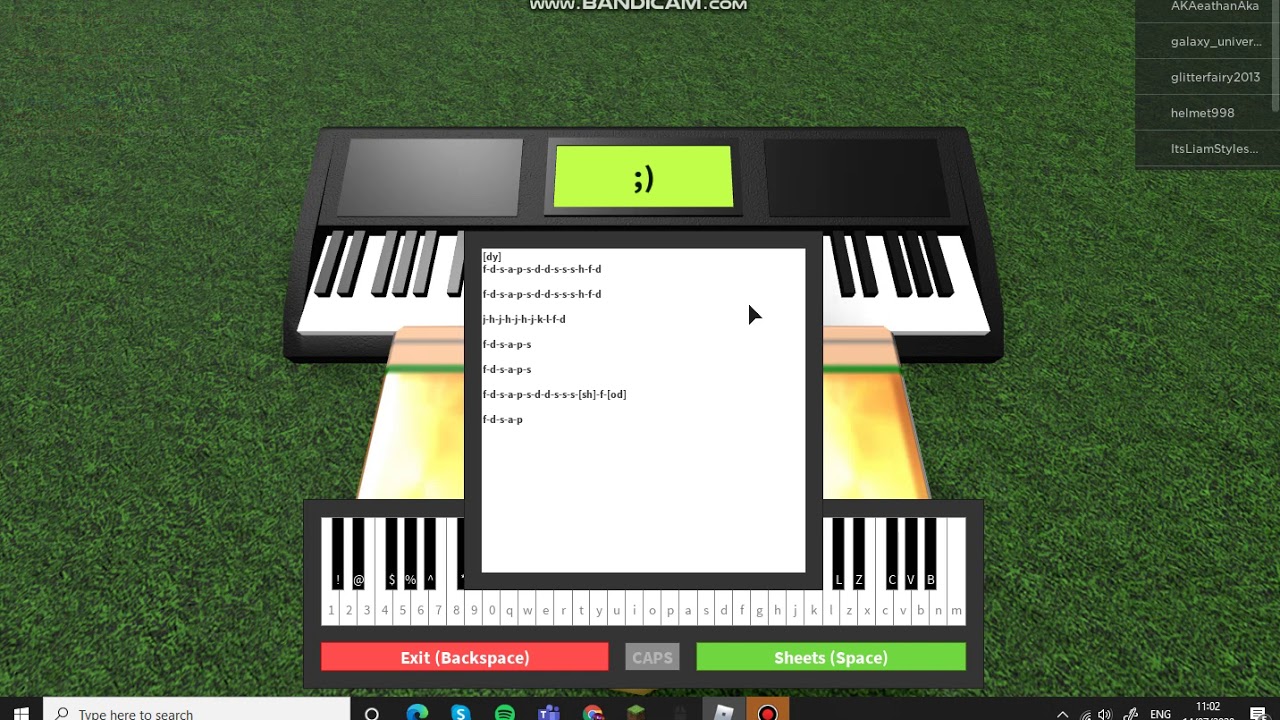 Faded (roblox Piano) -sheets- - Youtube 25A