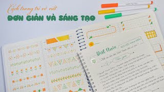 Calli & Bujo] Cách trang trí vở viết đơn giản và sáng tạo - YouTube