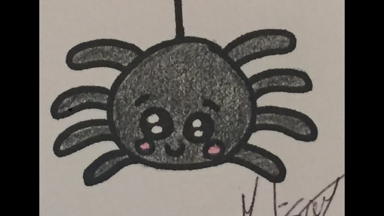 Cute Spider Drawing Easy