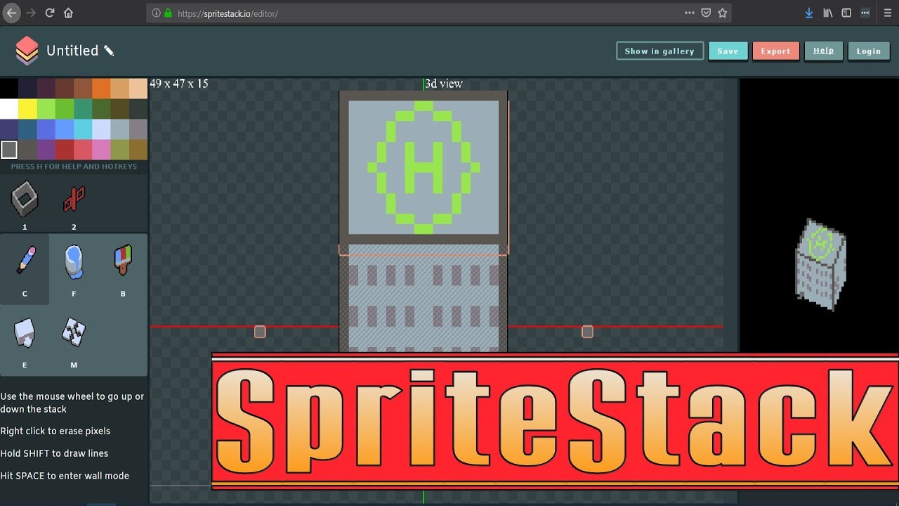 SpriteStack: Voxel Editor, Animator Renderer Pixel Art,