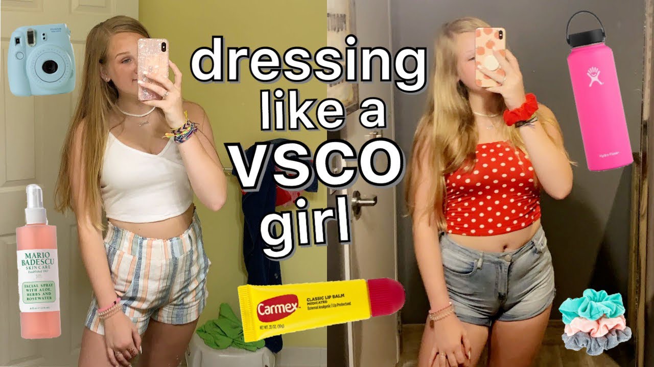 dressing like a VSCO girl for a week - YouTube