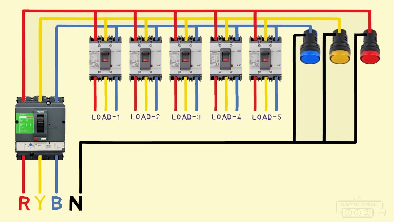 Phase Distribution Board Wiring Diagram MDB Main