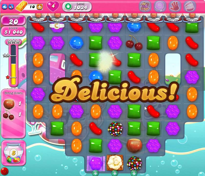 Candy Crush Saga Level 1034 No Booster - YouTube