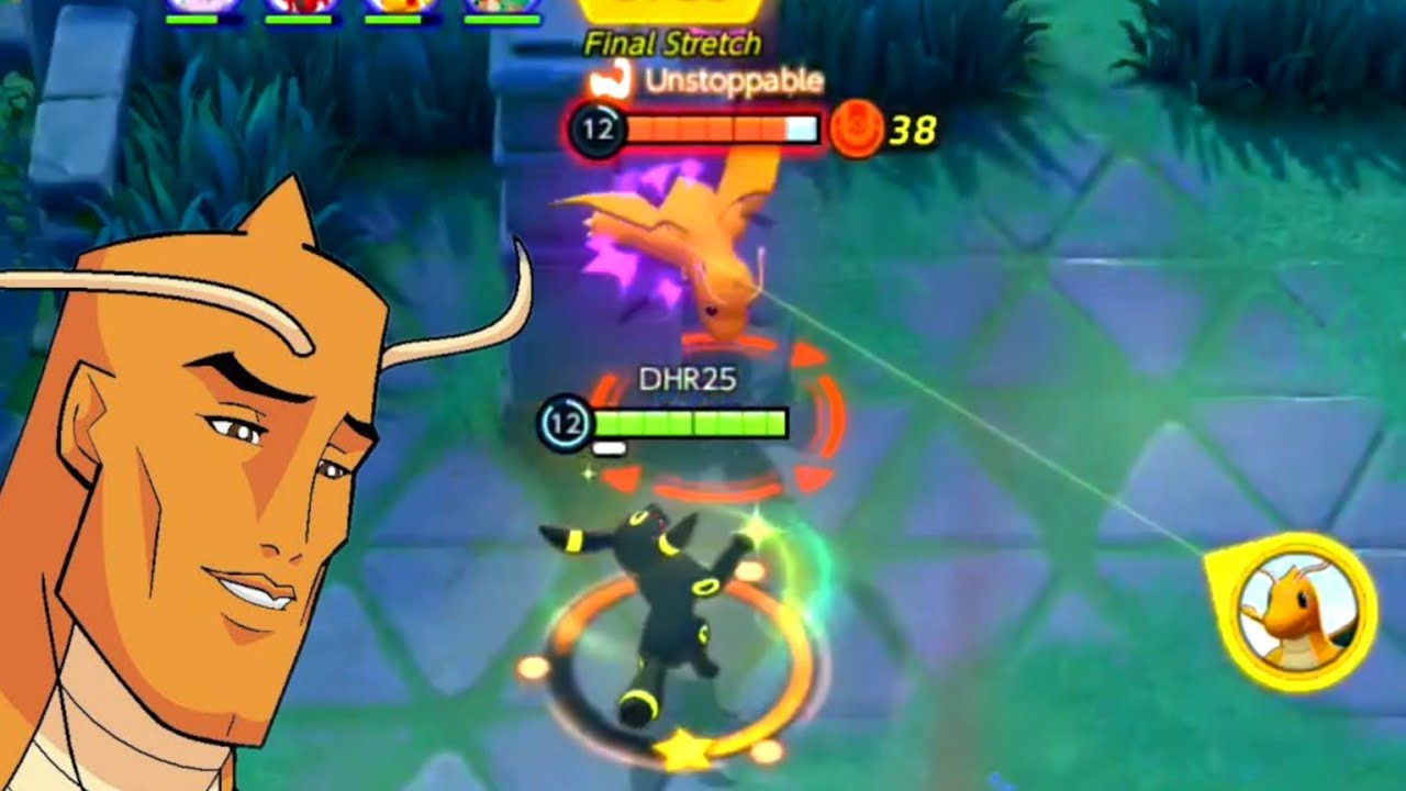 UMBREON MEAN LOOK vs DRAGONITE UNITE MOVE | Umbreon best build ...