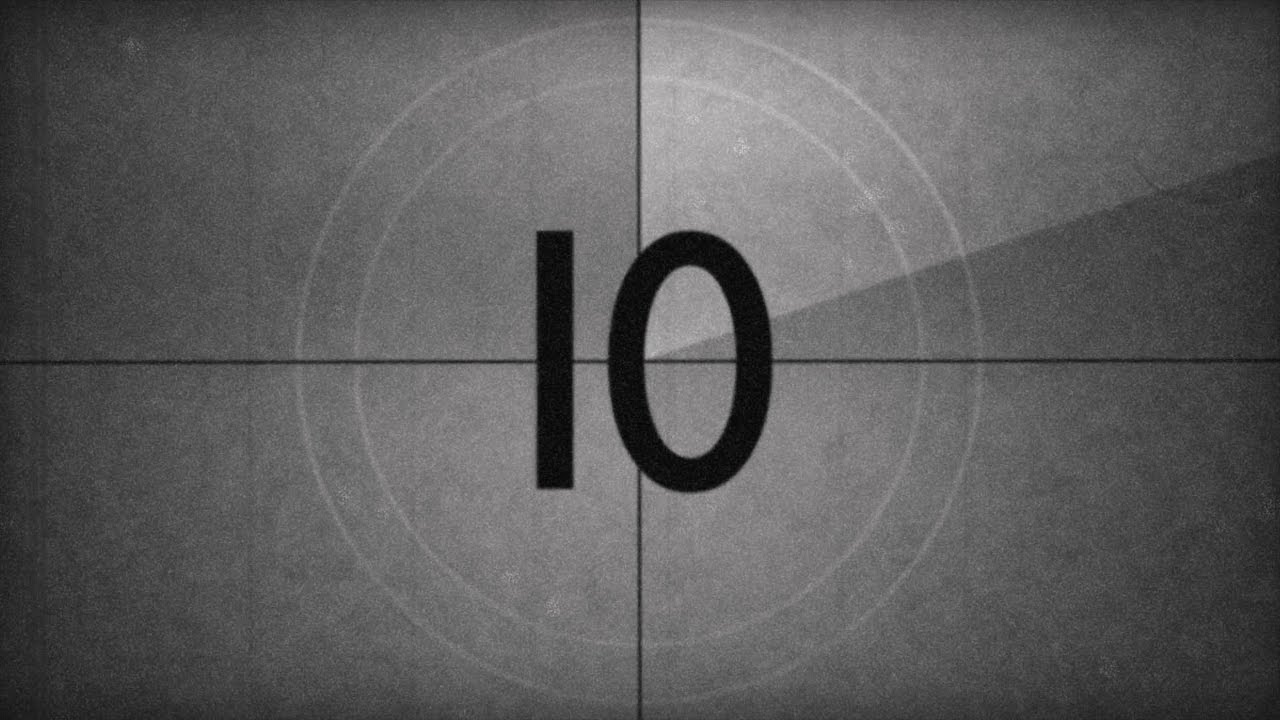 OLD MOVIE COUNTDOWN ( v 551 ) film intro 10 sec with sound effect 4k ...