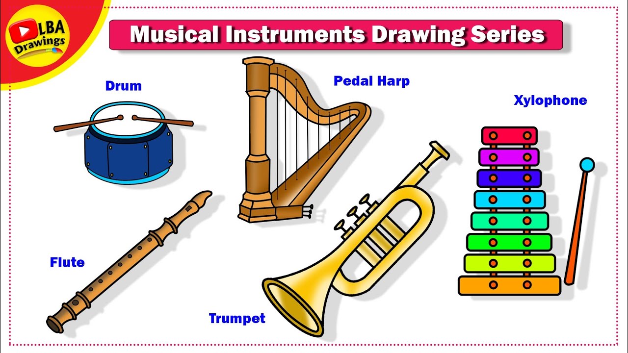 How To Draw Musical Instruments