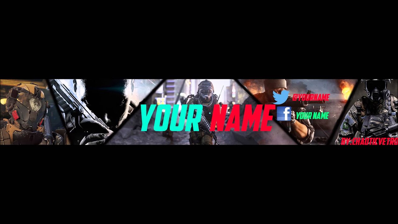 New Free banner template First Person gamer template - YouTube