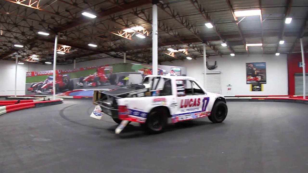 Off Road Truck Rips Up Go Kart Track Youtube