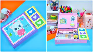 DIY DESK ORGANIZER - PENCIL BOX with WASTE CARDBOARD