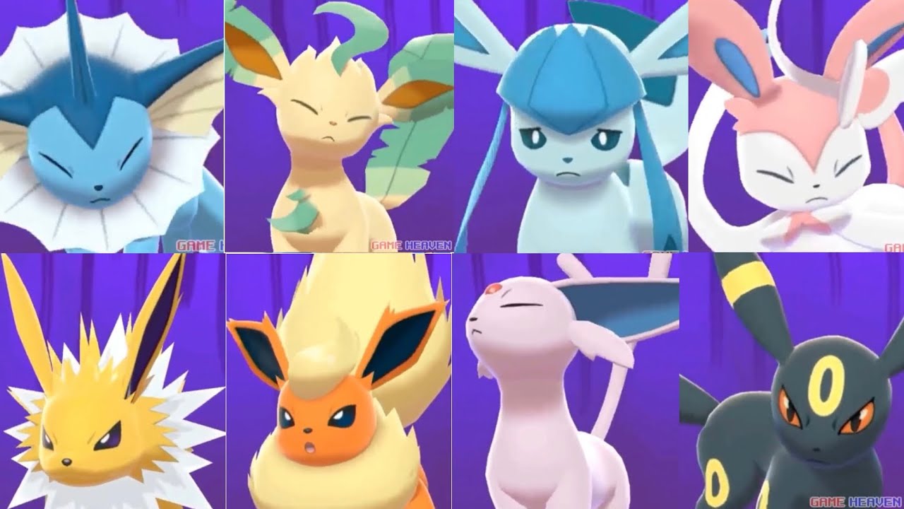 Pokémon Sword and Shield - All Eeveelutions curry reactions koffing ...