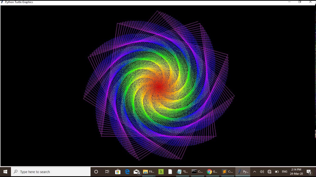 Python Turtle Graphics - Wonderful Geometrical Pattern - YouTube