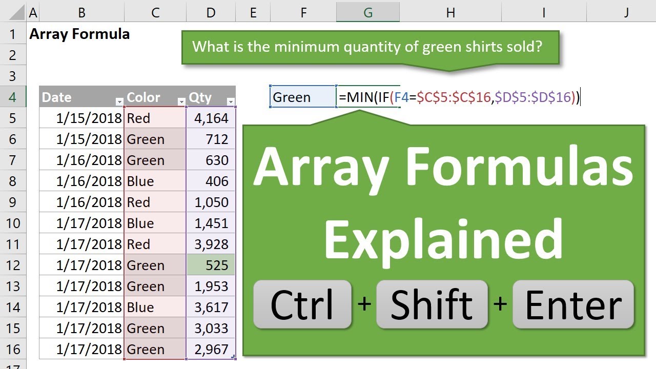 Enter An Array Formula