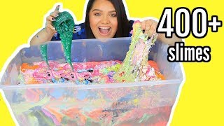 Mixing 400+ Slimes! GIANT SLIME SMOOTHIE