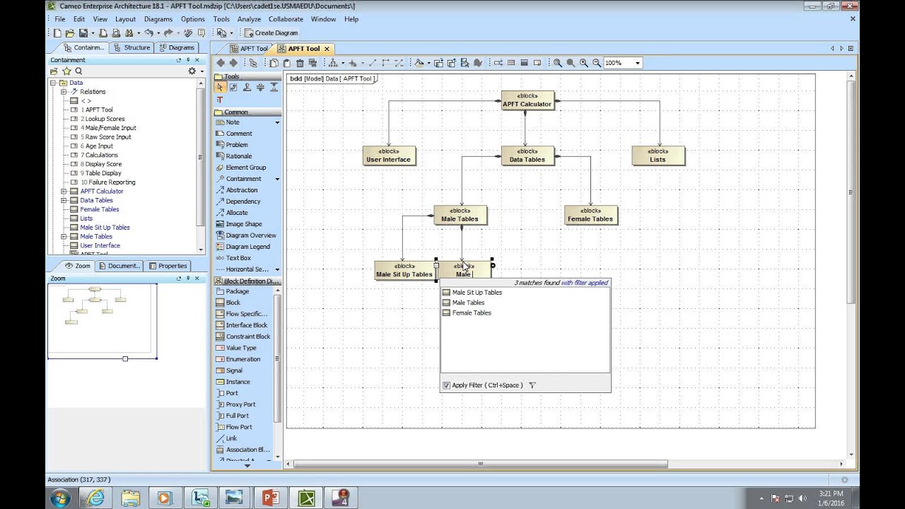 SysML Block Definition Diagram