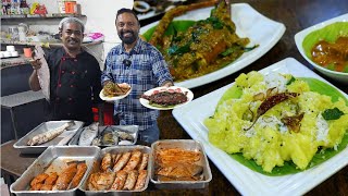 നലകകലൻ കഞച പൽ കരമന Blue Legged Prawns And Milk Karimeen From Samudra Changanassery