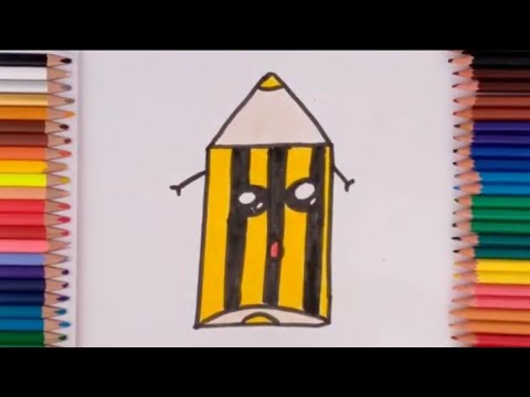 drawing pencil for children step by step - YouTube