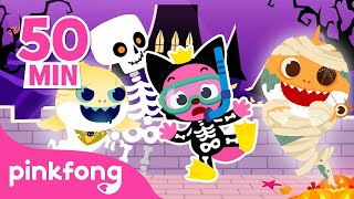 halloween zombie hide and seek with shark family compilation halloween story pinkfong official