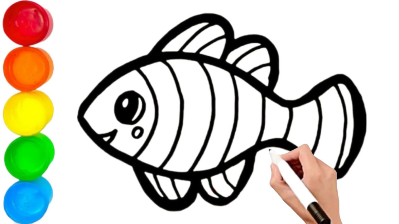 Let's Draw: Simple Steps to Create a Beautiful Fish for Kids - YouTube