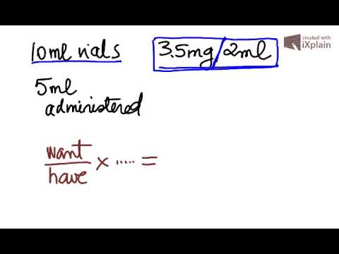 Drug Calculations Using the Formula Method - YouTube